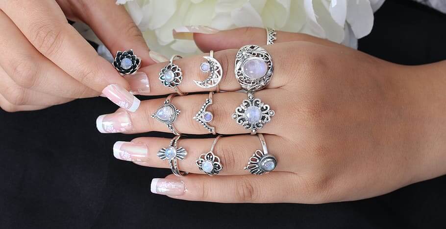 Ring Jewelry Jewellery Silver Fashion White 